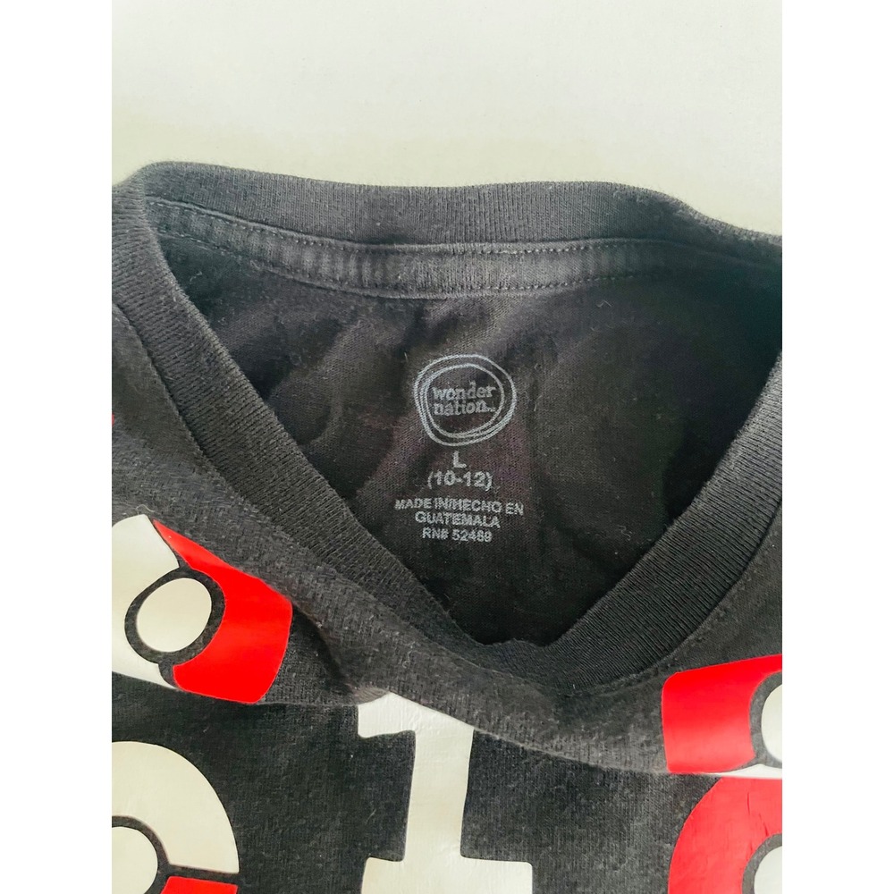 Wonder Nation Boys Pokemon I Caught 100 Days Poke Ball Graphic Tee Black L 10-12 - Picture 3 of 7